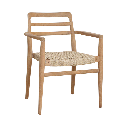 Verano teak havestol med armlæn - natur (sæt af 2)