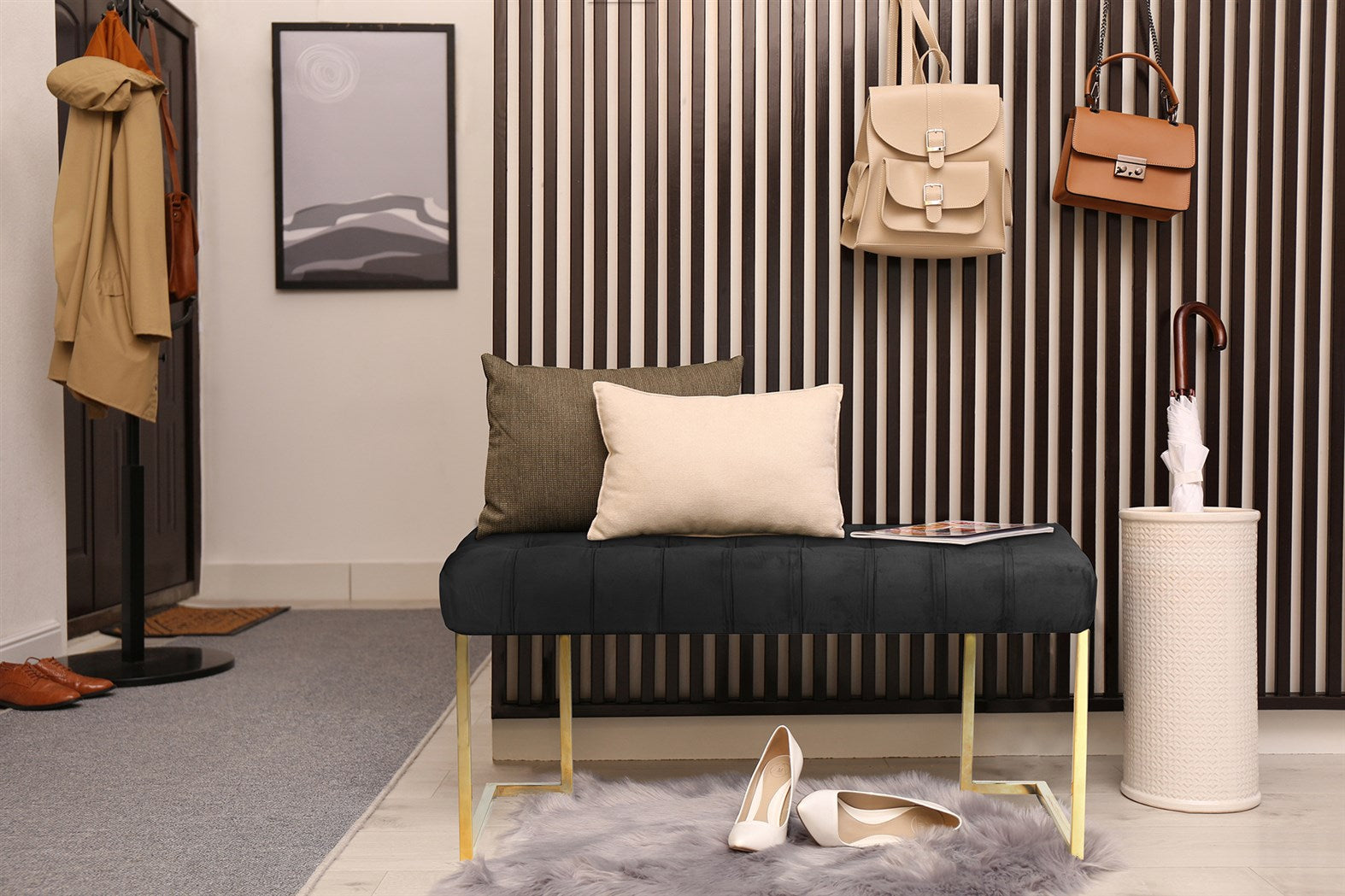 Sædebænk Sjælden 200 Sort - Nordic Unique