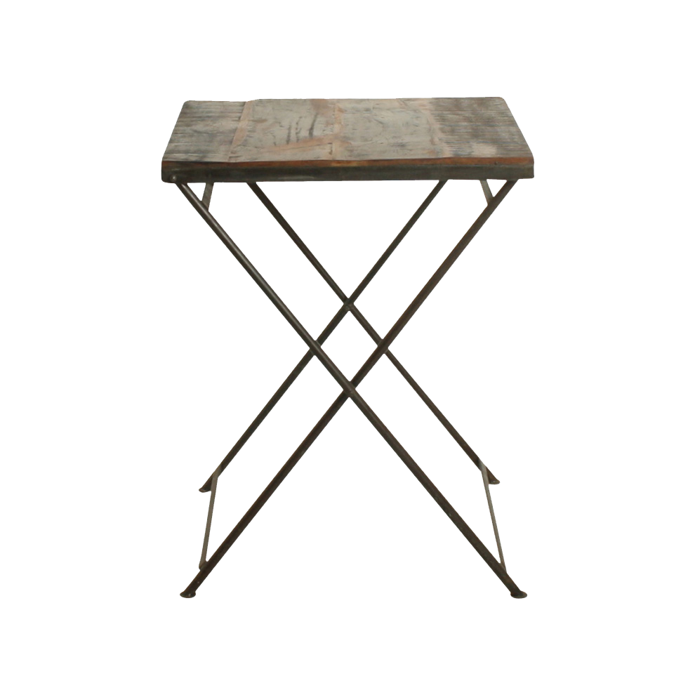 Factory sammenklappeligt bord - FSC-genbrugt træ - 60x60x76 cm