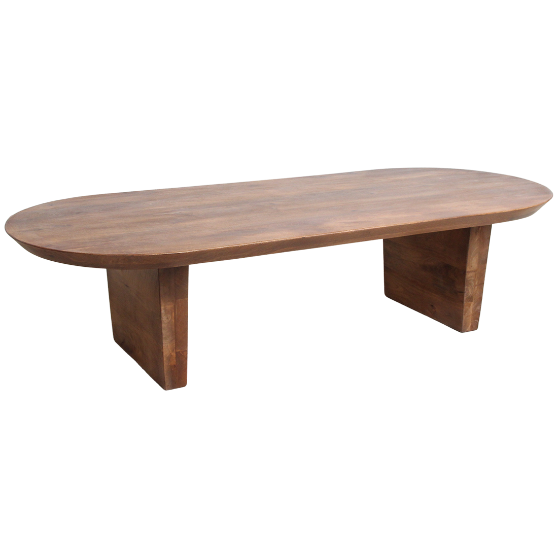 Bullnose sofabord i mangotræ - 140x60x35 cm