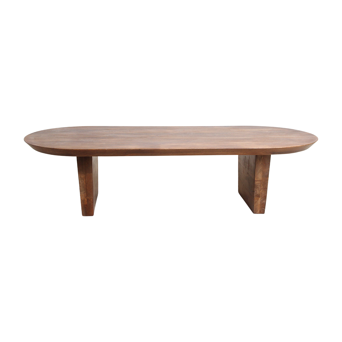 Bullnose sofabord i mangotræ - 140x60x35 cm