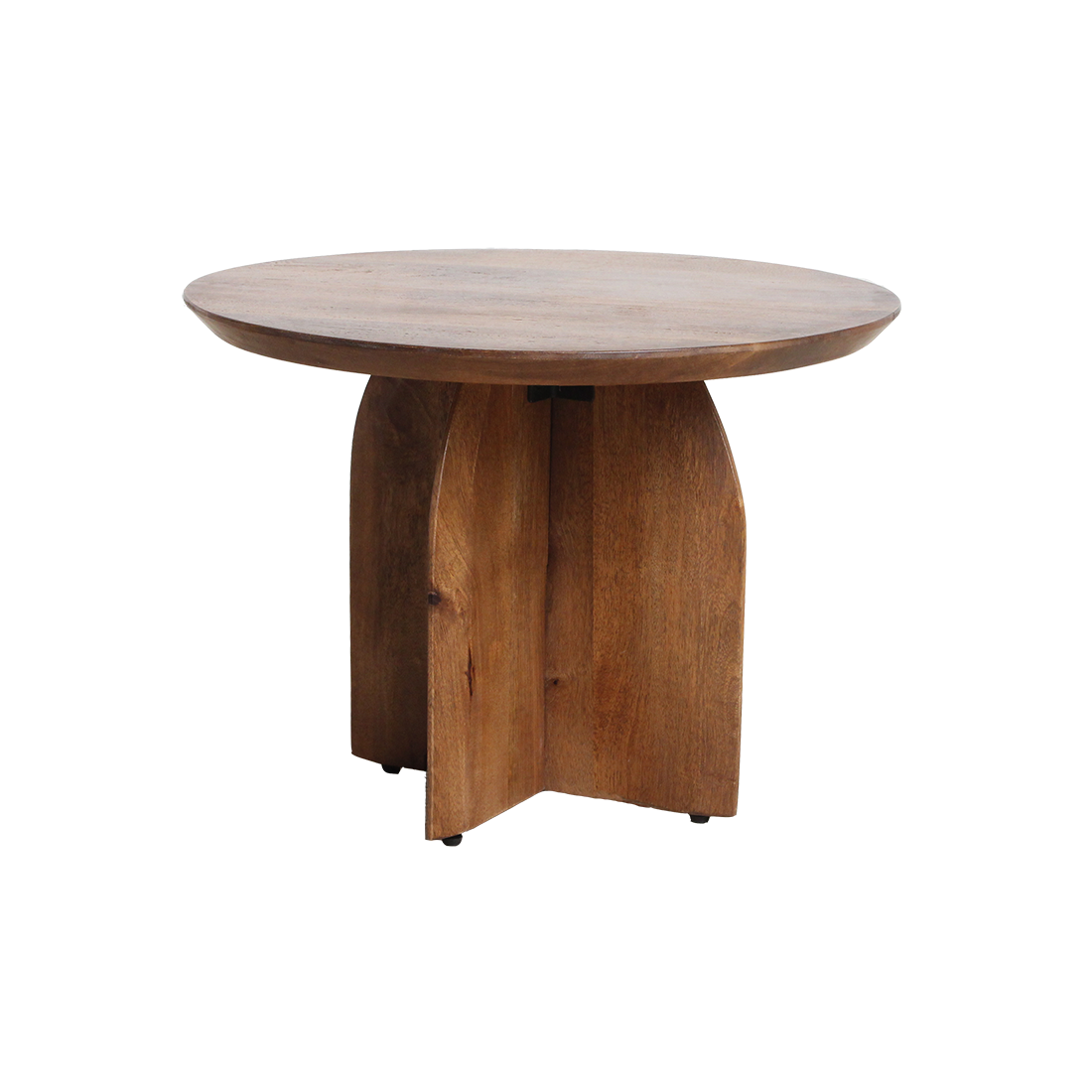 Bullnose sidebord i mangotræ, kryds Ø 55 cm