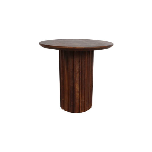 Bullnose sidebord, omvendt brun, Ø 50 cm