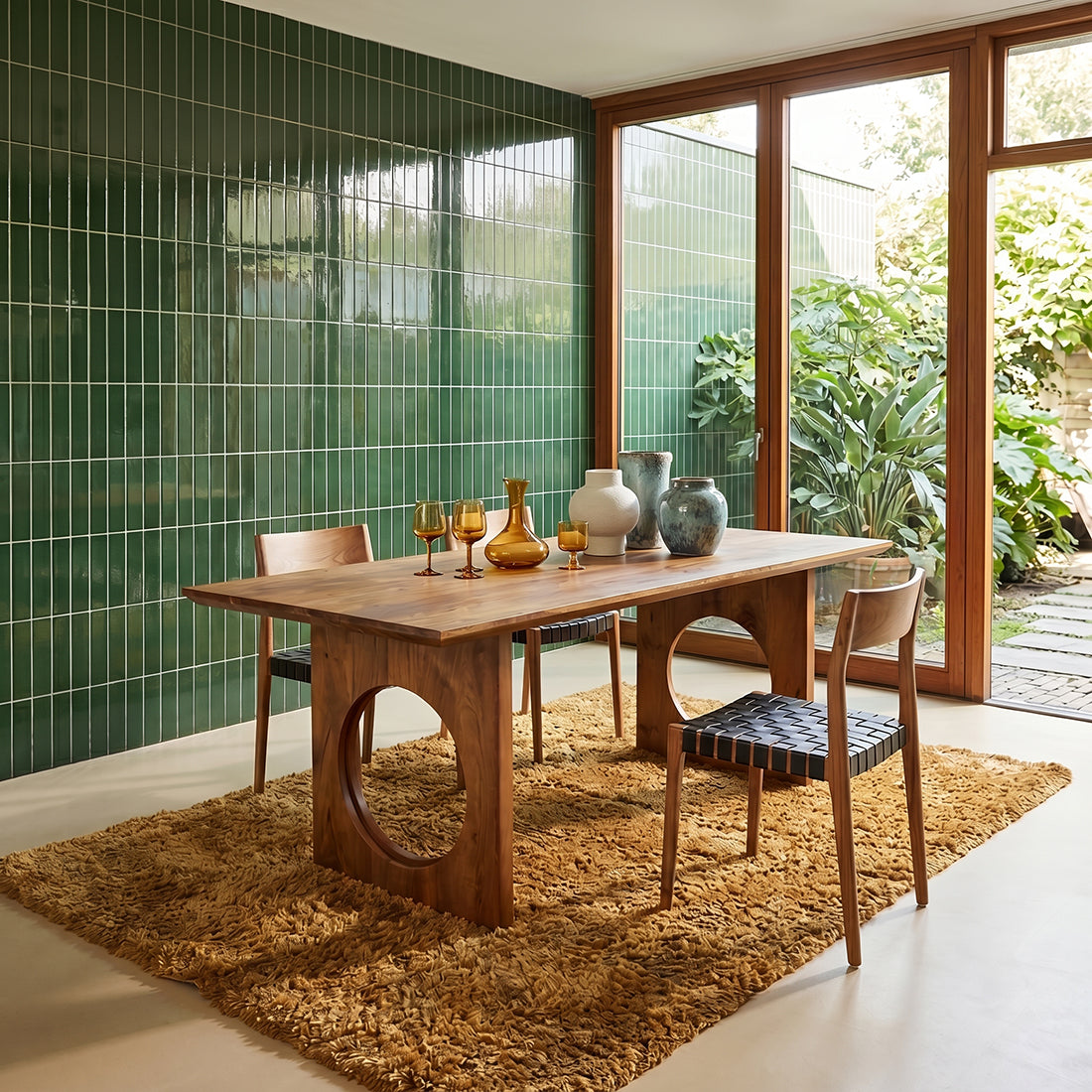 Bullnose-faset Loop mangotræ spisebord - 180 cm