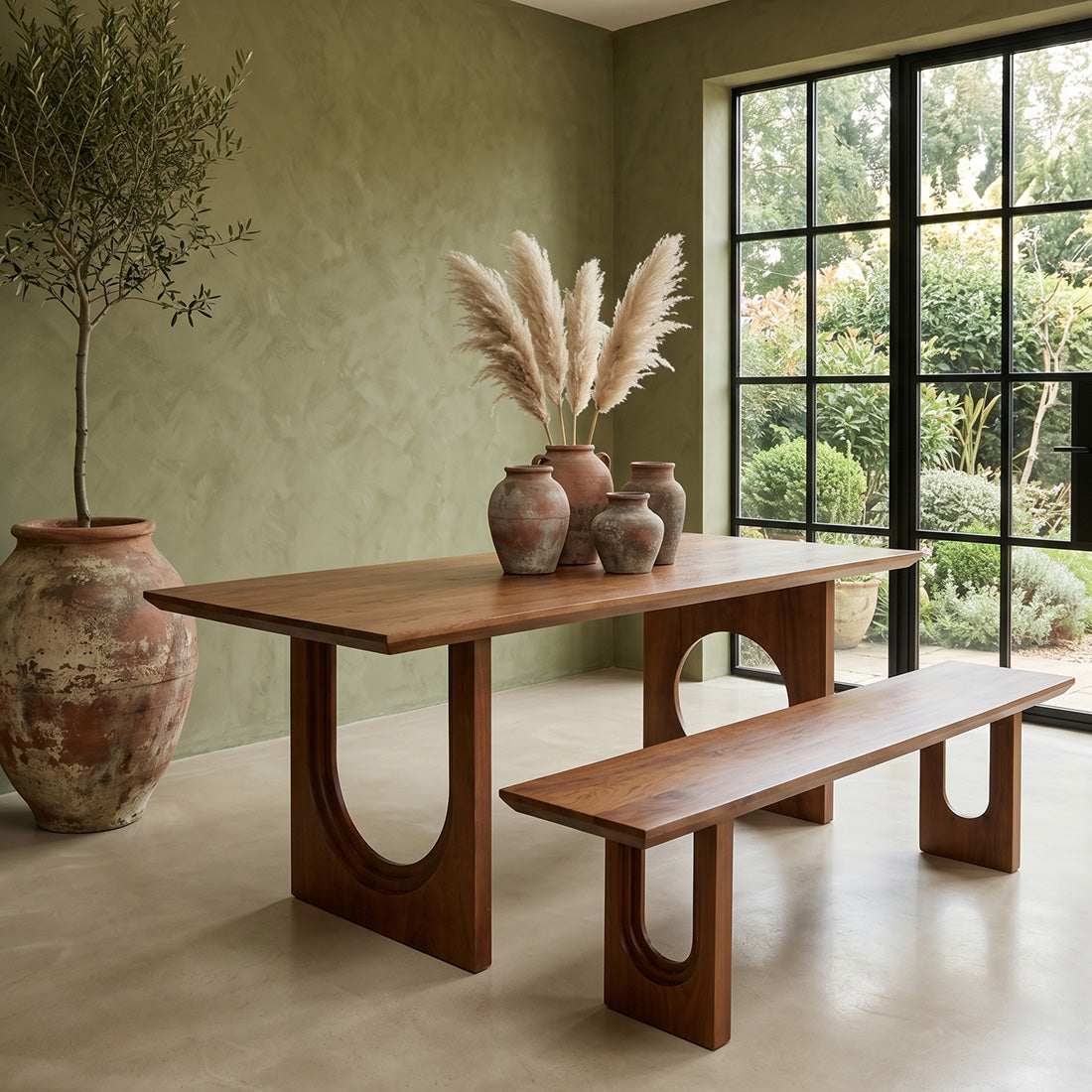 Bullnose Chamfered Mix mangotræs spisebord - 240 cm
