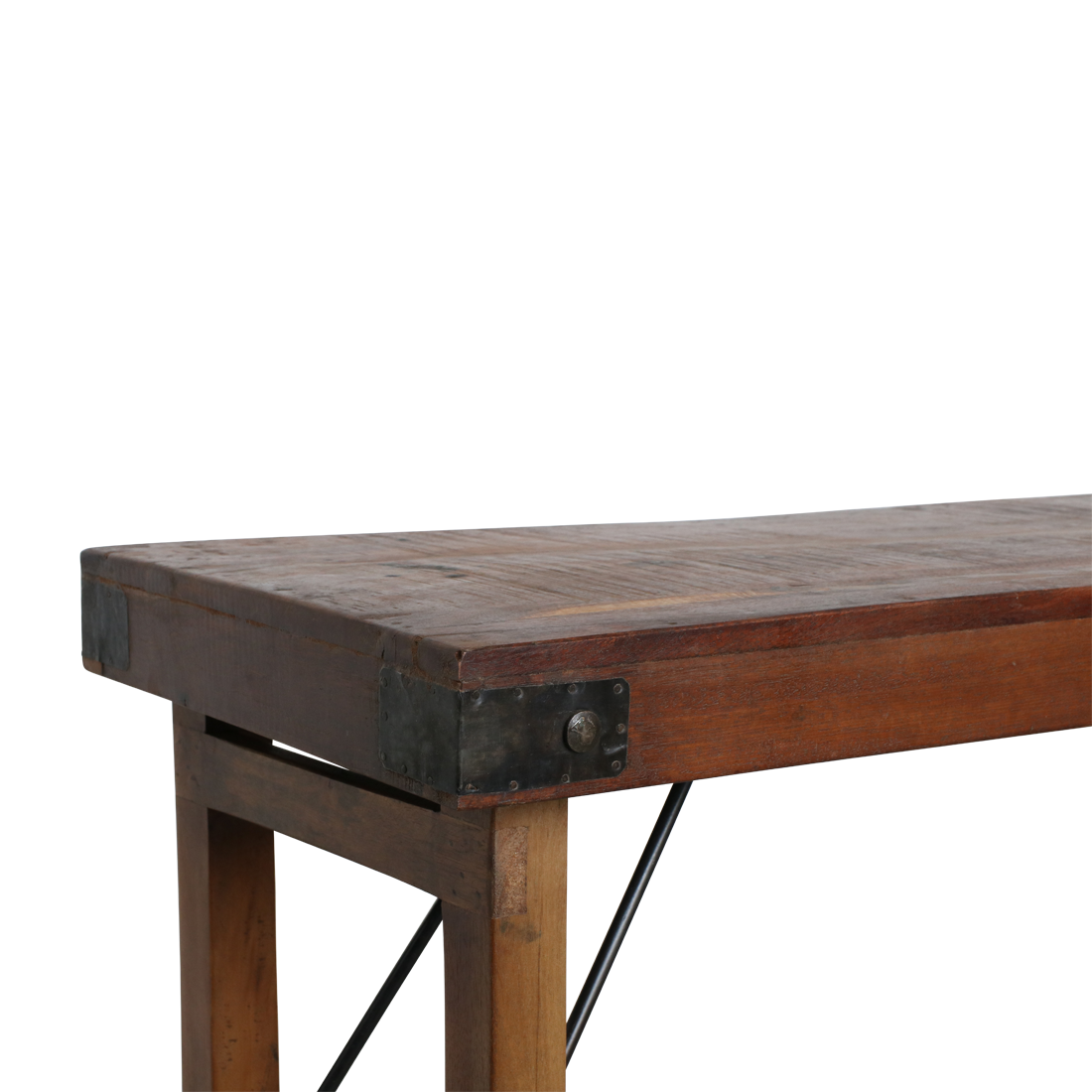 Sammenklappeligt brunt konsolbord - 165x40x76 cm