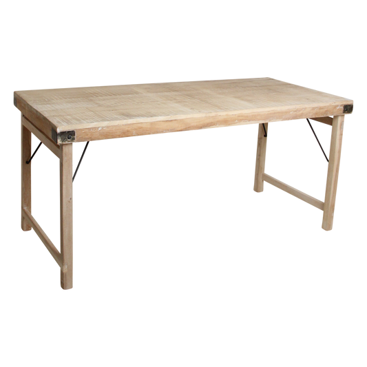 Kalket klapbart spisebord - 165 x 75 x 76 cm