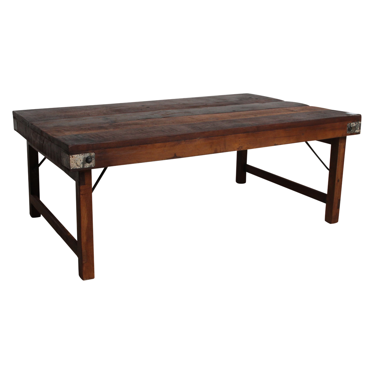 Brunt sammenklappeligt sofabord - 120x75x45 cm