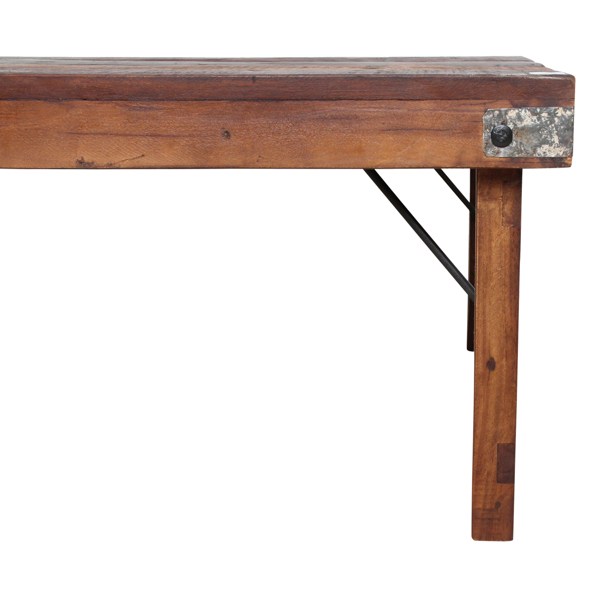 Brunt sammenklappeligt sofabord - 120x75x45 cm