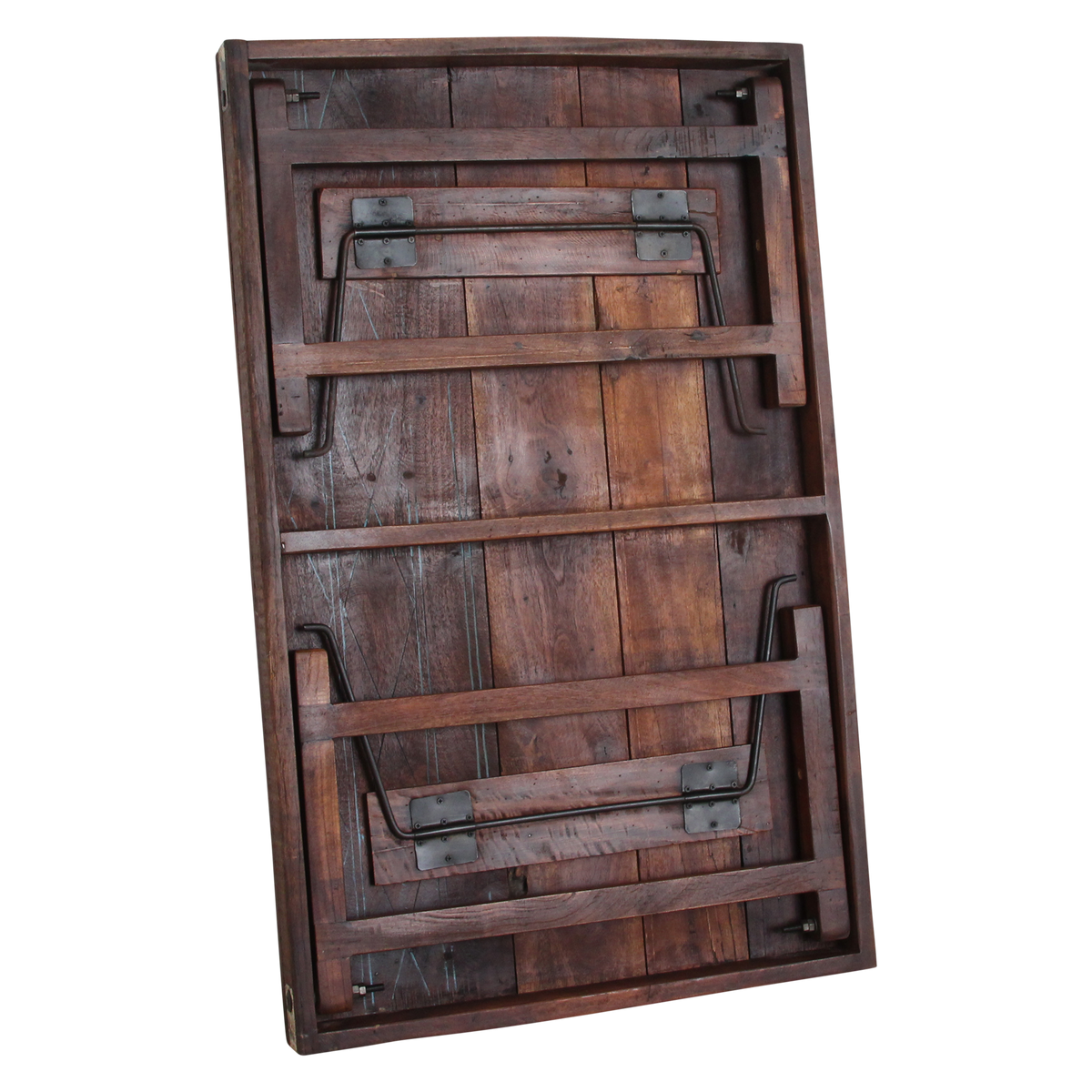 Brunt sammenklappeligt sofabord - 120x75x45 cm
