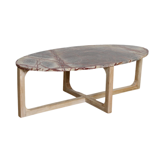 Sofabord i marmor Bizar - 120x60x38 cm