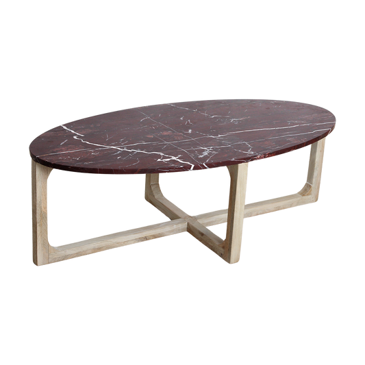 Marmor sofabord Kirsebær - 120x60x38 cm