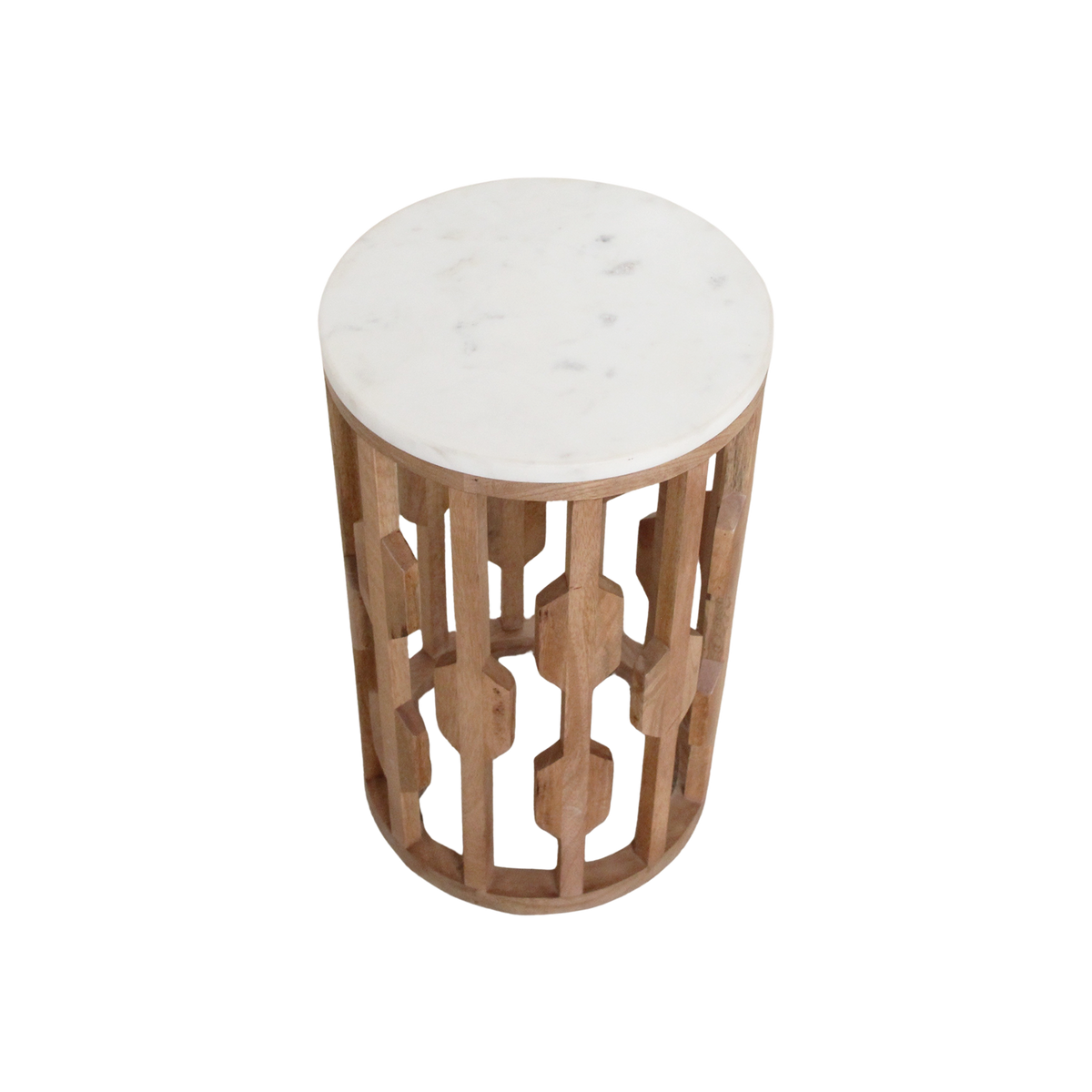 Atjeh marmor sidebord - hvid