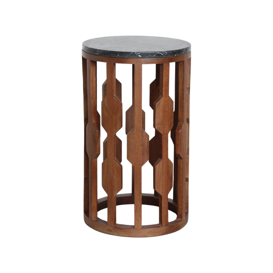 Lampung marmor-sidebord - sort