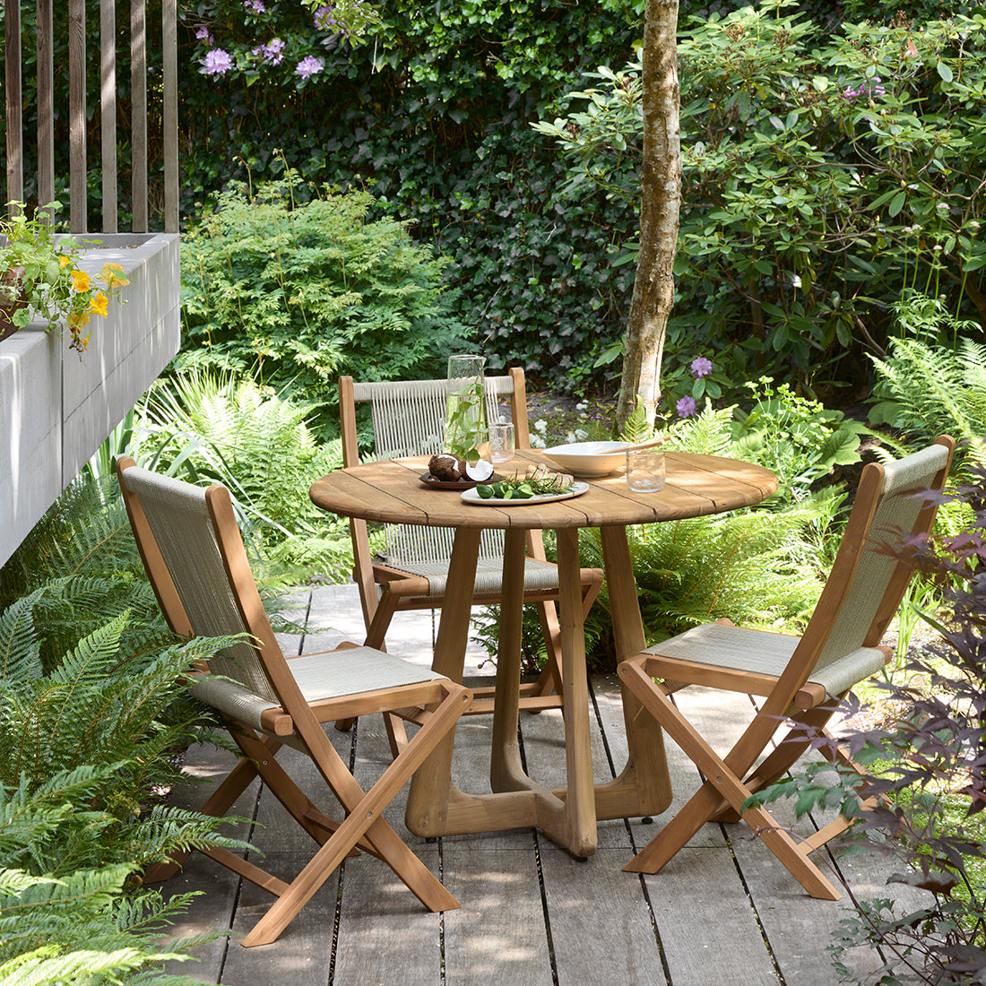 Verano rundt havebord i teaktræ - Ø100 cm