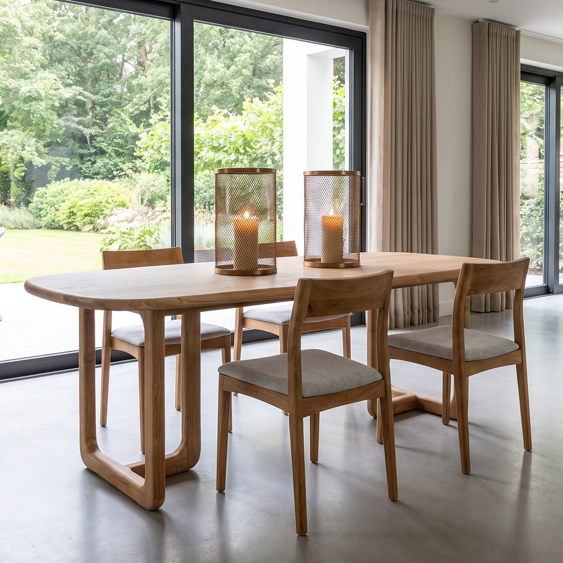 Invierno spisebord i teak - 200 cm