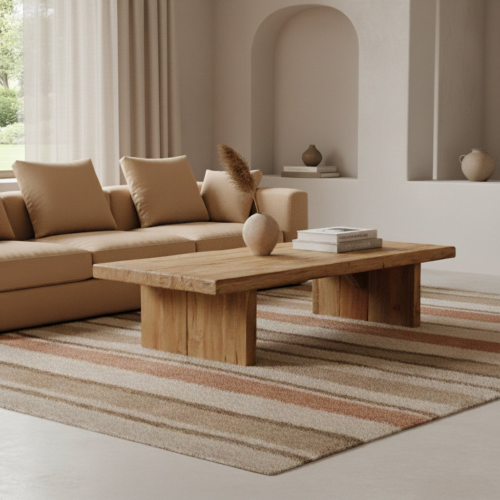 Sofabord i teaktræ - 140x60x30 cm