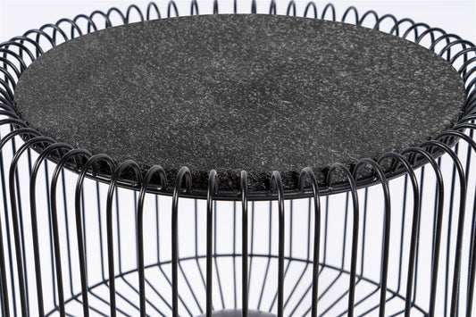 Sidebord Malibu 100 - Sort / Sølv - Nordic Unique