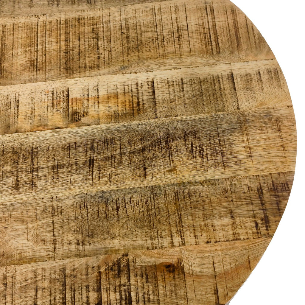 Rundt sofabord i metal og træ Ø55cm - Nordic Unique