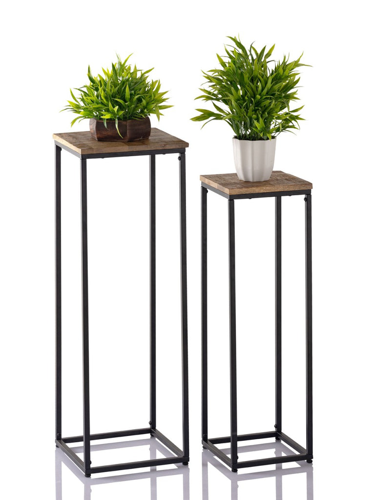 Blomstersøjlesæt/plantestativ B 25 og 20, H 78 og 67cm