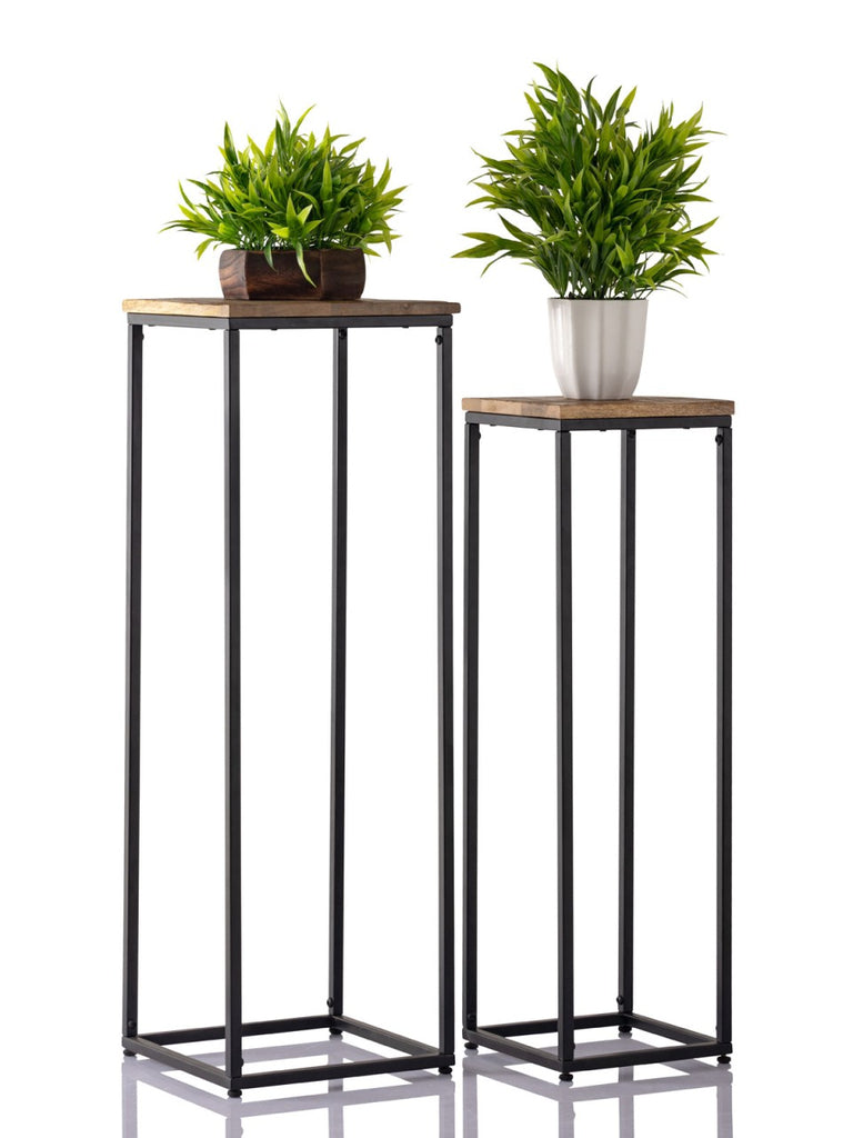 Blomstersøjlesæt/plantestativ B 25 og 20, H 78 og 67cm