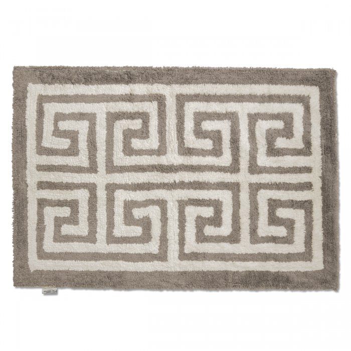 Badeværelsesmåtte Simply 60x90cm - Taupe/Hvid