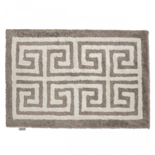 Badeværelsesmåtte Simply 60x90cm - Taupe/Hvid