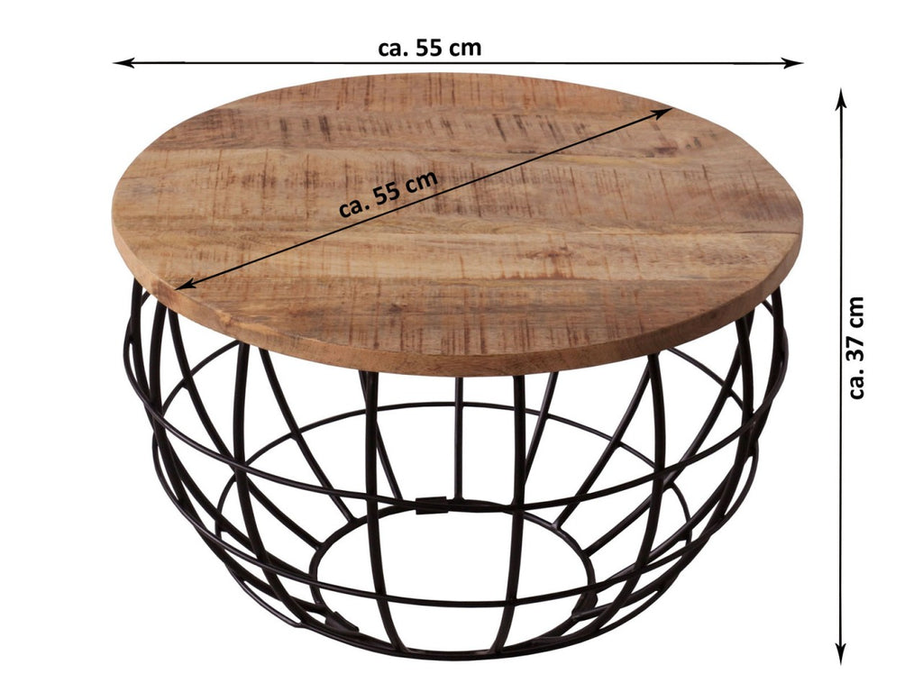Sofabord med gitter Ø55cm