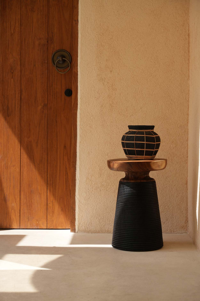Maven Vase - Sort Naturlig - M
