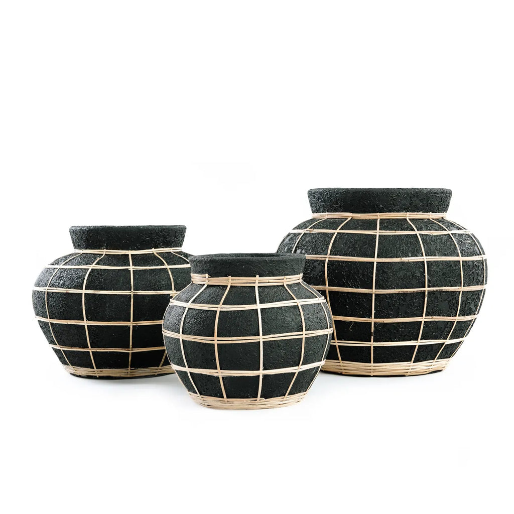 Maven Vase - Sort Naturlig - M