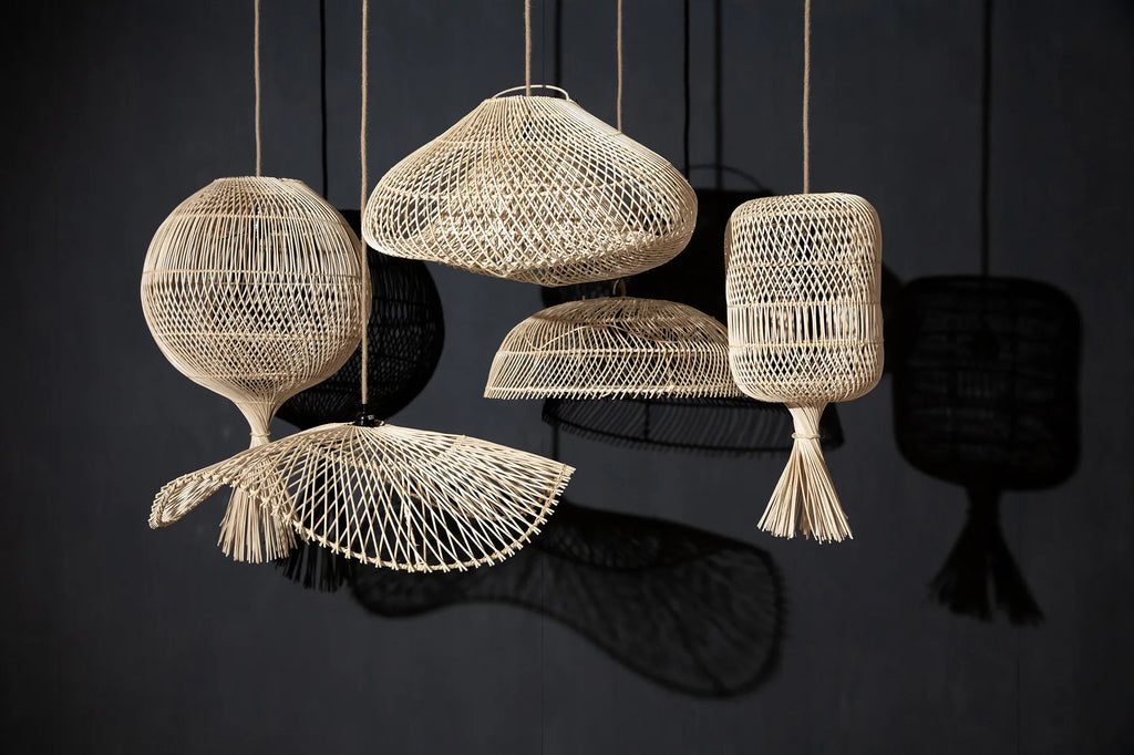 Dumpling Gulvlampe - Lampe Vedhæng - Naturlig - M