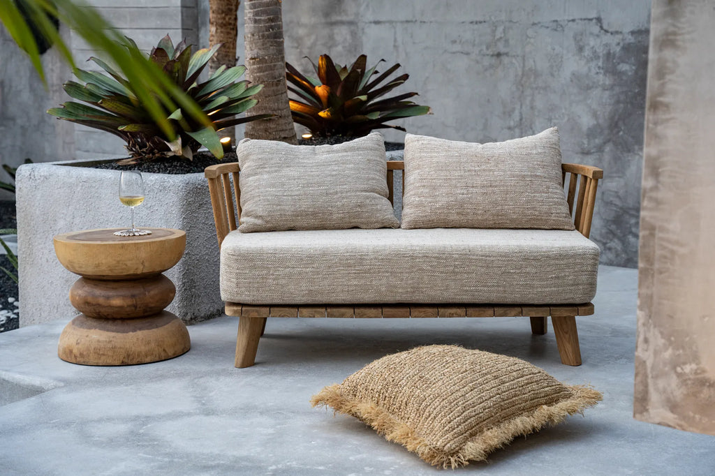 Malawi To-personers sofa - Naturlig beige