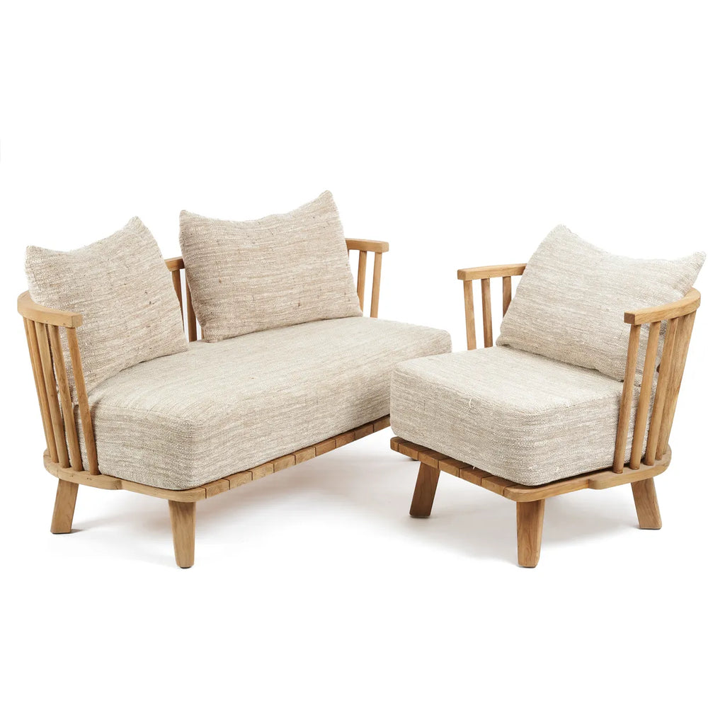 Malawi To-personers sofa - Naturlig beige