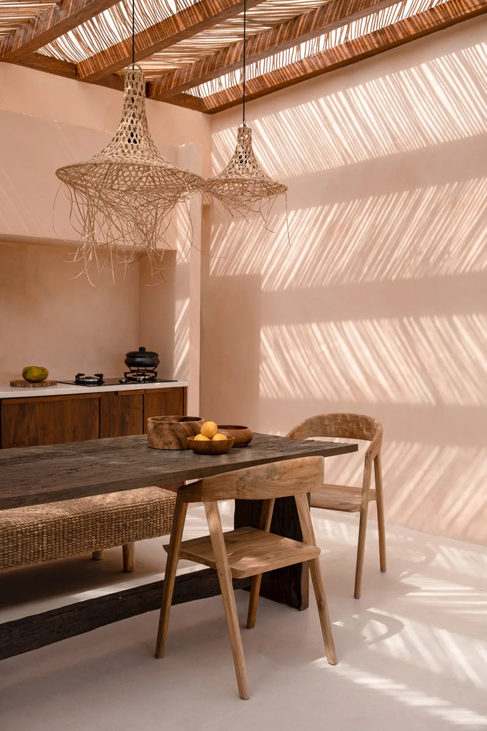 Mykonos Lampe Vedhæng - Naturlig - M