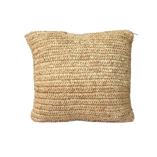 Raffia Flores Pudebetræk Firkantet - Naturlig - 40x40cm