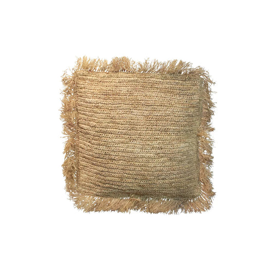 Raffia Pudebetræk Firkantet - Naturlig - 40x40cm