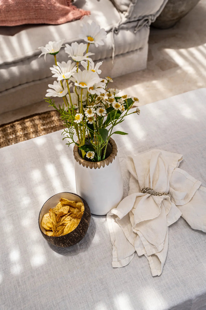 Paris Vase - Hvid Naturlig - L