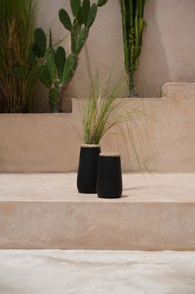 Paris Vase - Sort Naturlig - L