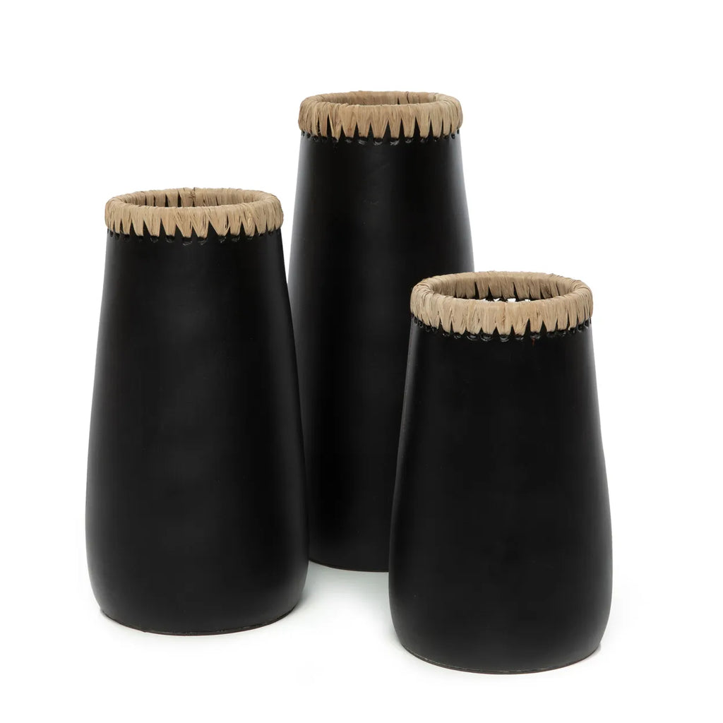 Paris Vase - Sort Naturlig - L
