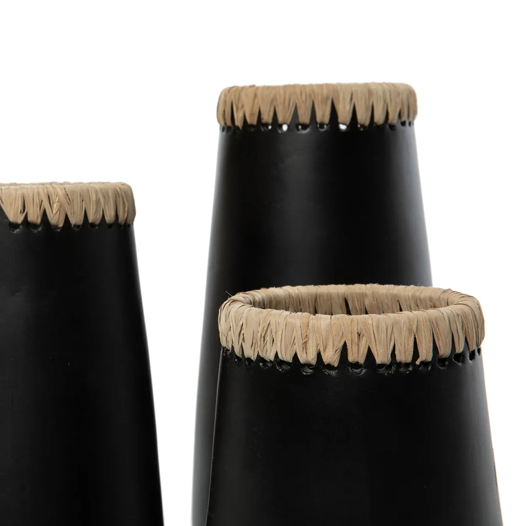 Paris Vase - Sort Naturlig - L