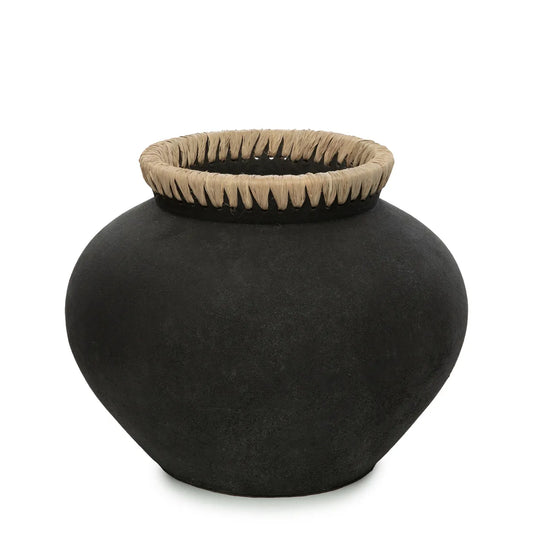 Madrid Vase - Sort Naturlig - L