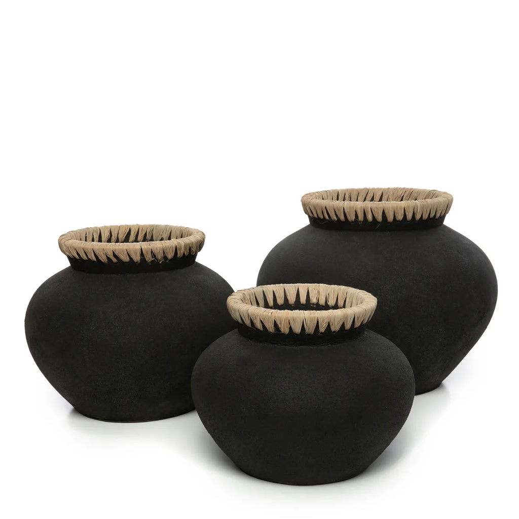 Berlin Vase - Sort Naturlig - S