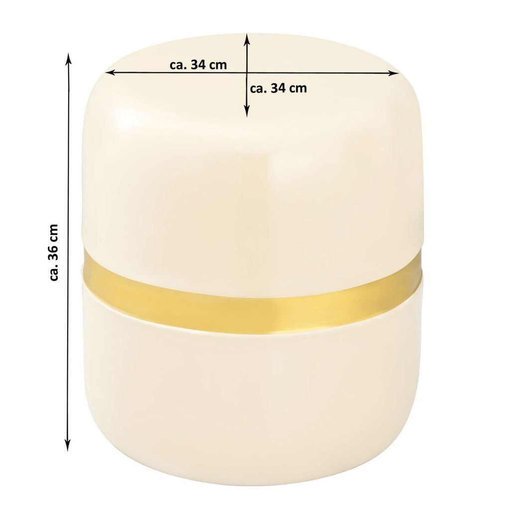 Dekorativt sidebord rundt ø 34 H 36 cm