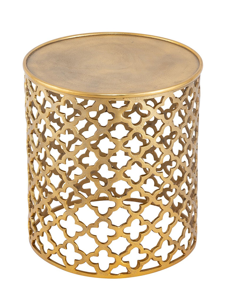 Dekobord/sidebord i metal Sidebord Ø40x45cm rund guld