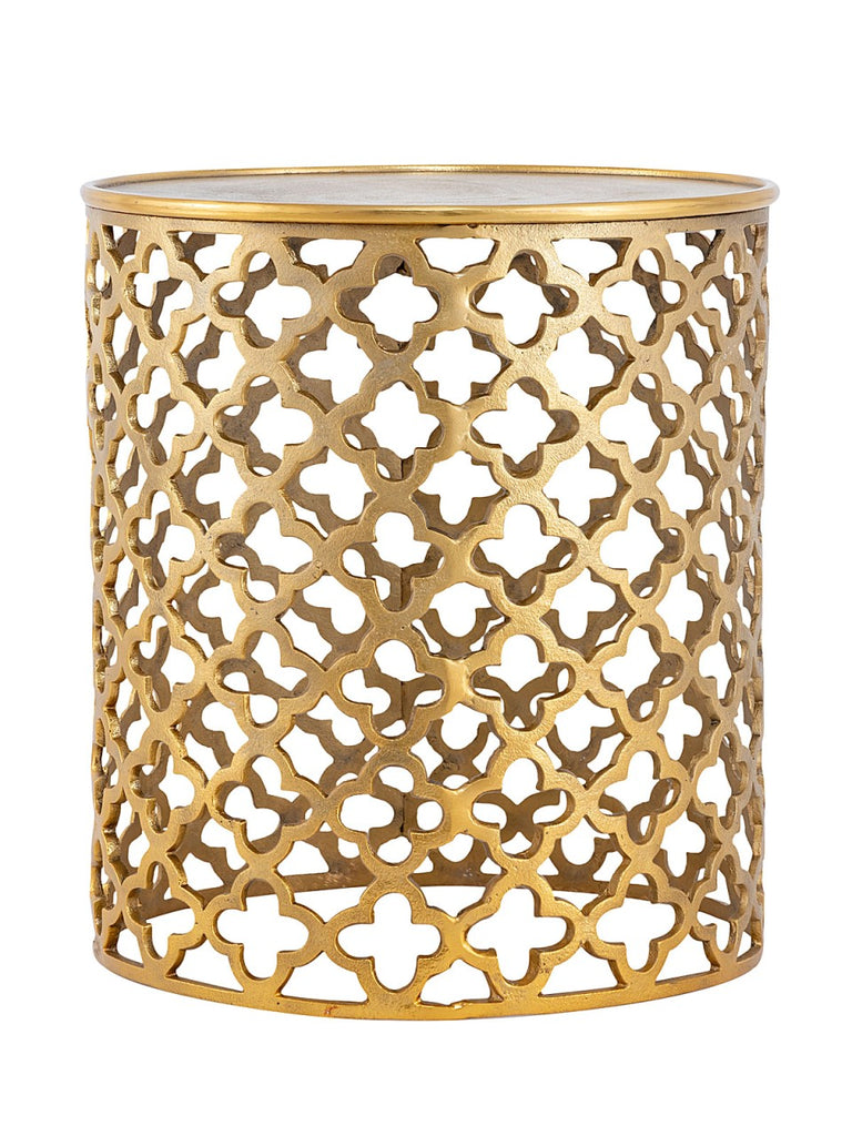 Dekobord/sidebord i metal Sidebord Ø40x45cm rund guld