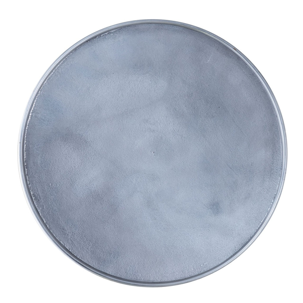 Dekobord/sidebord i metal Sidebord Ø40x45cm rund sølv
