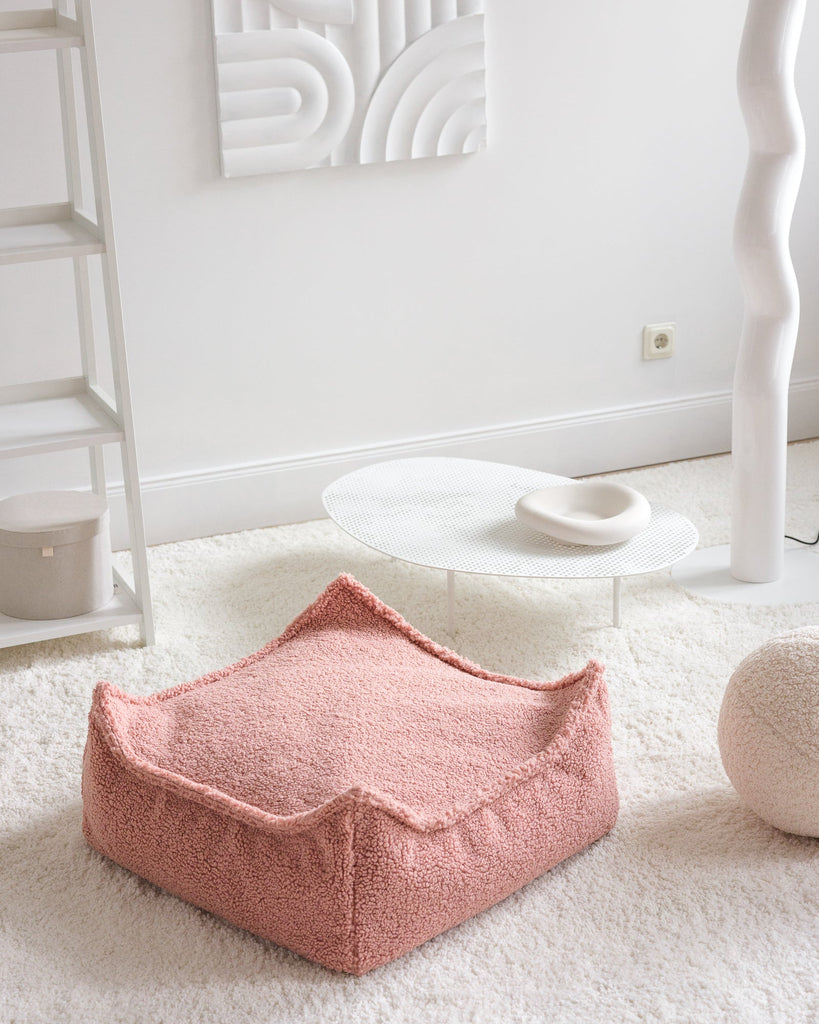 Guava Pink Firkantet Ottoman Skammel