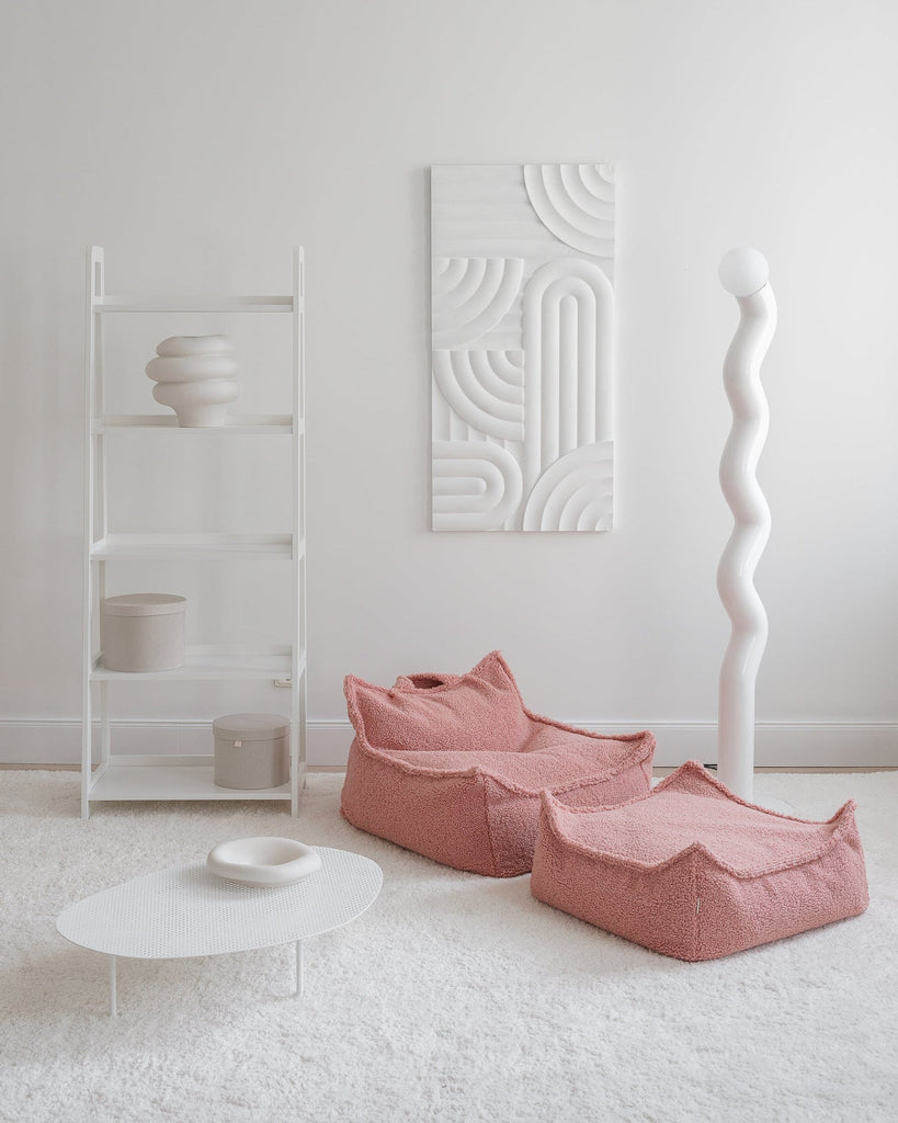 Guava Pink Firkantet Ottoman Skammel