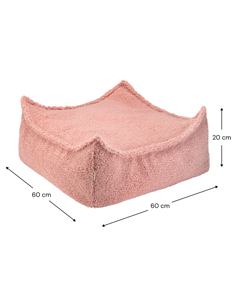 Guava Pink Firkantet Ottoman Skammel