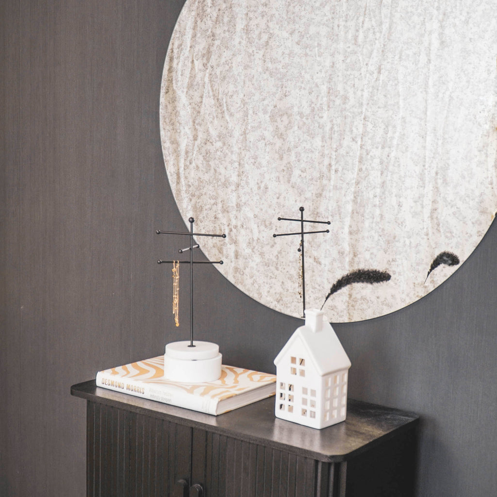Rundt spejl - Røget glas - 80x1x80cm
